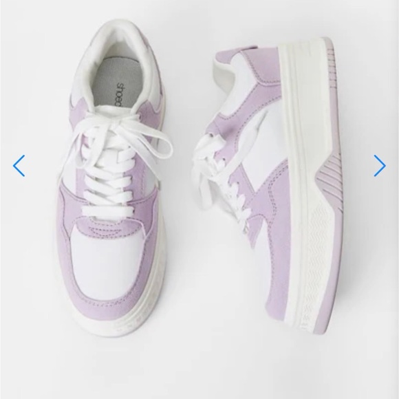 Billie Court Purple and White Women's Sneakers - Picture 2 of 8